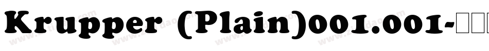 Krupper (Plain)001.001字体转换